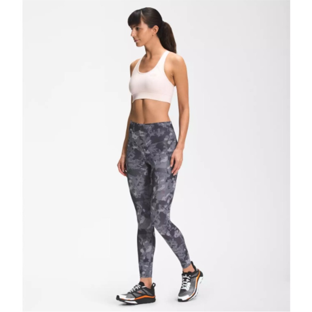 The North Face Women's Gray Camouflage/Pixelated Leggings, Running Tights